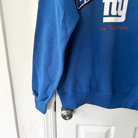 Lee Vintage Blue New York Giants NFC NFL Champion 2001 Sweatshirt W/ Sticker - Picture 3 of 11
